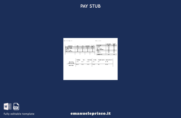 modello di busta paga di Nanny Knowledge LLC in stile verificato